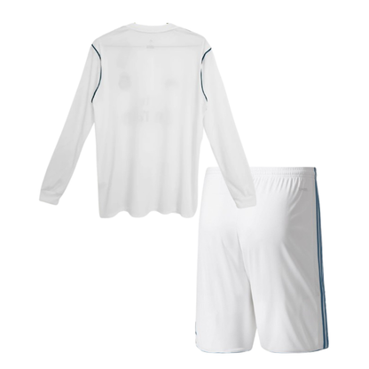 Kids Real Madrid Home 2017/2018 Longsleeve Kit