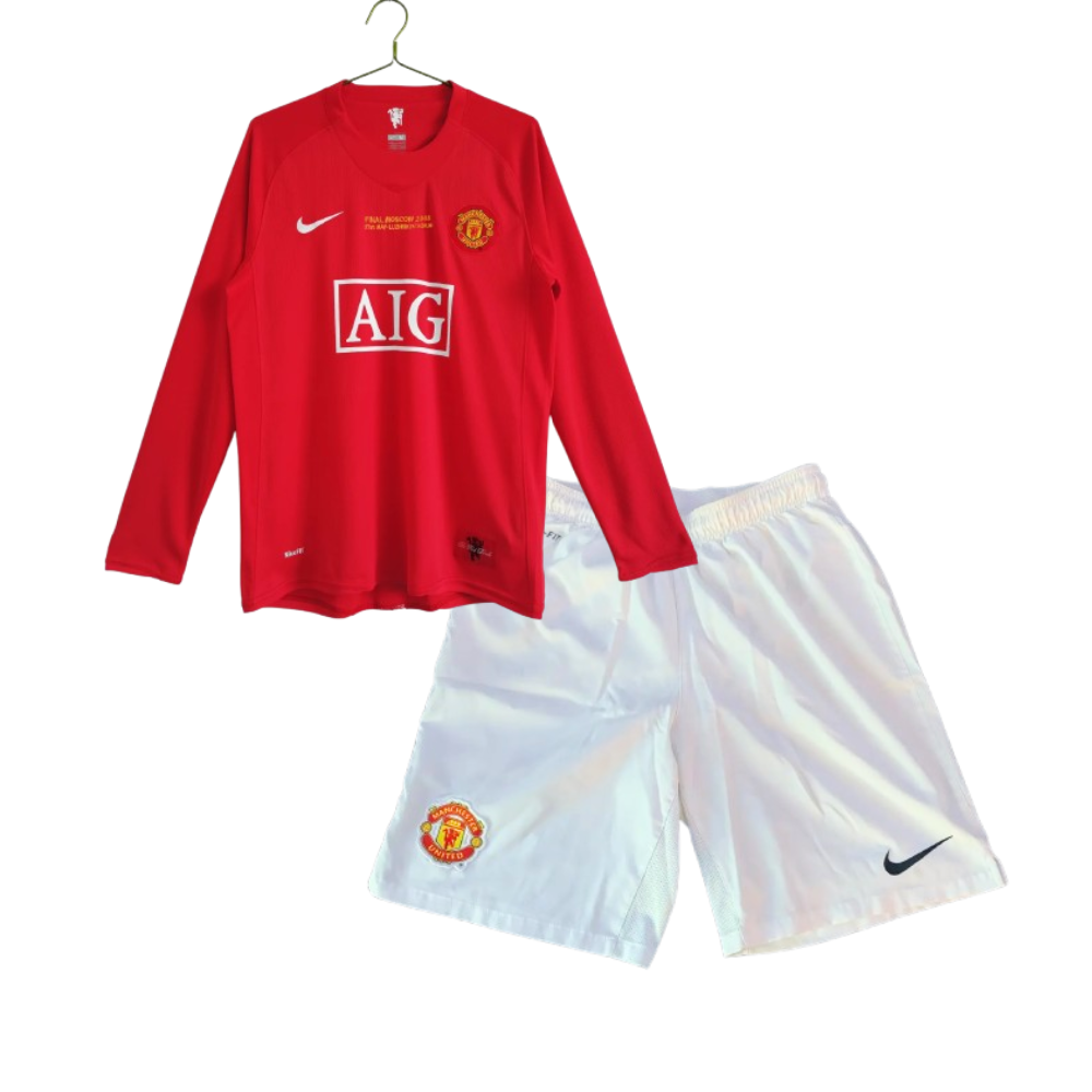 Kids Manchester United 2007/08 Longsleeve Kit
