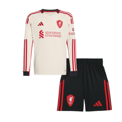 Kids Liverpool FC Away Longsleeve Kit 25/26