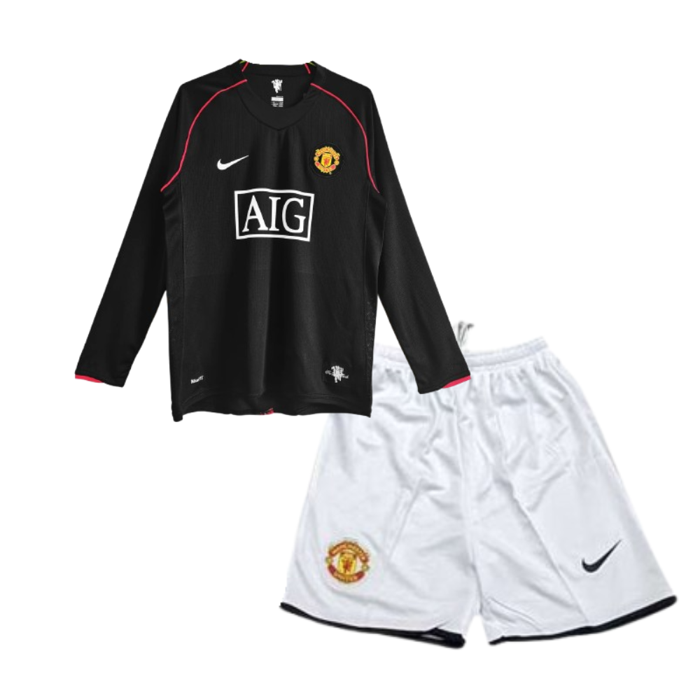 Kids Manchester United Away 2007/08 Longsleeve Kit