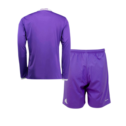 Kids Real Madrid Away 2016/17 Longsleeve Kit