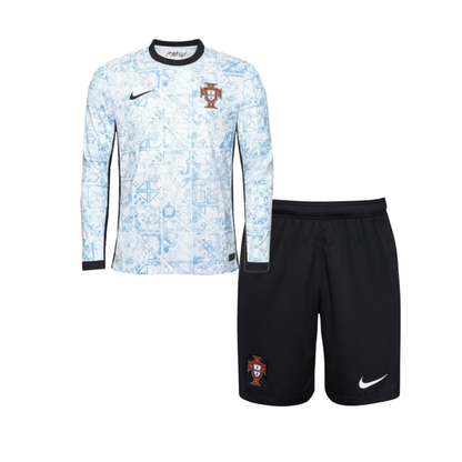 Kids Portugal 2024/25 Away Longsleeve Kit
