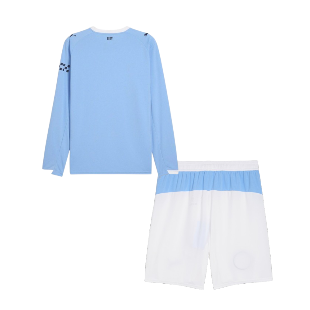 Kids Manchester City 25/26 Home Longsleeve Kit