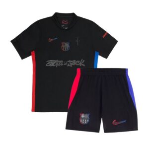 (Ready To Ship) Kids FC Barcelona Cactus Jack 24/25 Jersey Kit - Goal Digger Jerseys | High Quality Football Kits | Free Shipping