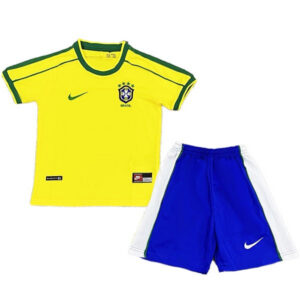 (Ready To Ship) Kids Brazil 1998 Jersey Kit - Goal Digger Jerseys | High Quality Football Kits | Free Shipping