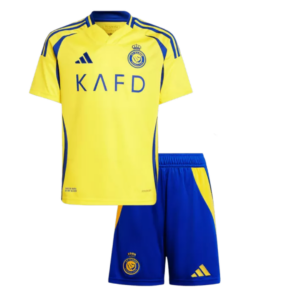 Kids Al Nassr Home Soccer Jersey Kit(Jersey+Shorts) 2024/25 - Goal Digger Jerseys | High Quality Football Kits | Free Shipping