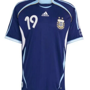 Retro Messi #19 2006 Argentina Away Soccer Jersey