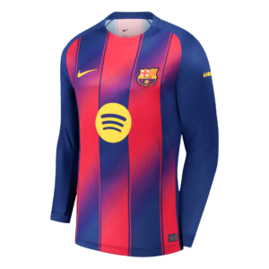 Barcelona Home Long Sleeve Soccer Jersey 2025/26