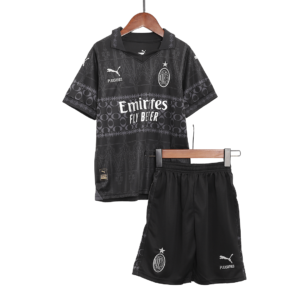 Kid's AC Milan Fourth Away Soccer Jersey Kit(Jersey+Shorts) 2023/24