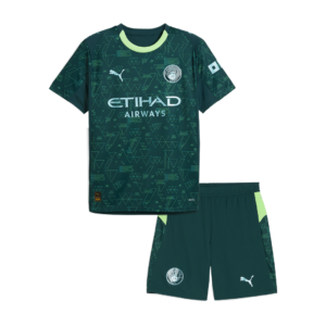 Kid's Manchester City Fourth Soccer Jersey Kit(Jersey+Shorts) 2025/26