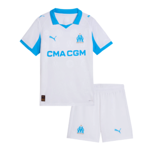 Kid's Marseille Home Soccer Jersey Kit(Jersey+Shorts) 2025/26