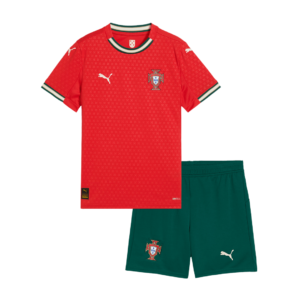 Kid's Portugal Home Soccer Jersey Kit(Jersey+Shorts) 2025