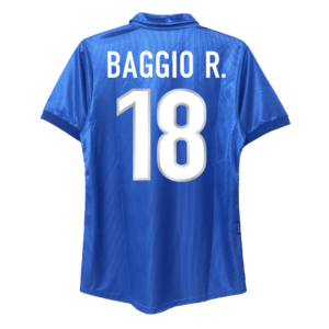 Retro Italy Home Soccer Jersey 1998 - Baggio R. #18