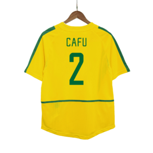 Retro Brazil Home Soccer Jersey 2002/03 - Cafu #2