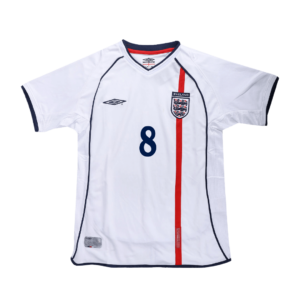 Retro England Home Soccer Jersey 2002 - Scholes #8